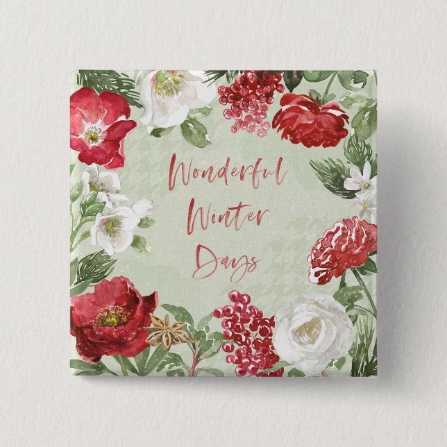 Chapa Cuadrada Maravillosos días de invierno (Anverso)
