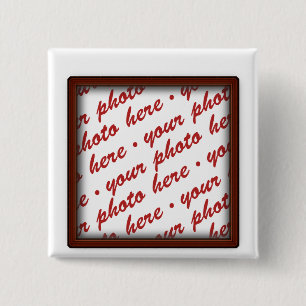 Chapa Cuadrada Marco de foto marrón simple