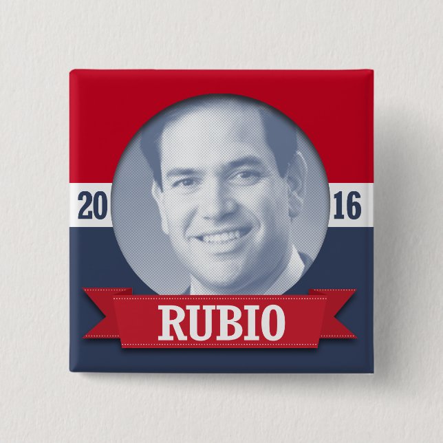 Chapa Cuadrada Marco Rubio 2016 (Anverso)