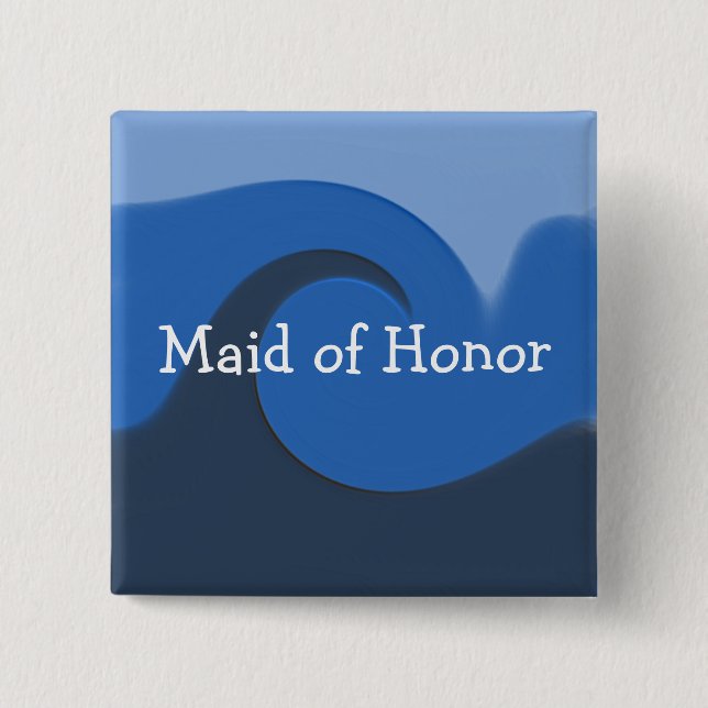 Chapa Cuadrada "Marea azul" - doncella de honor (Anverso)