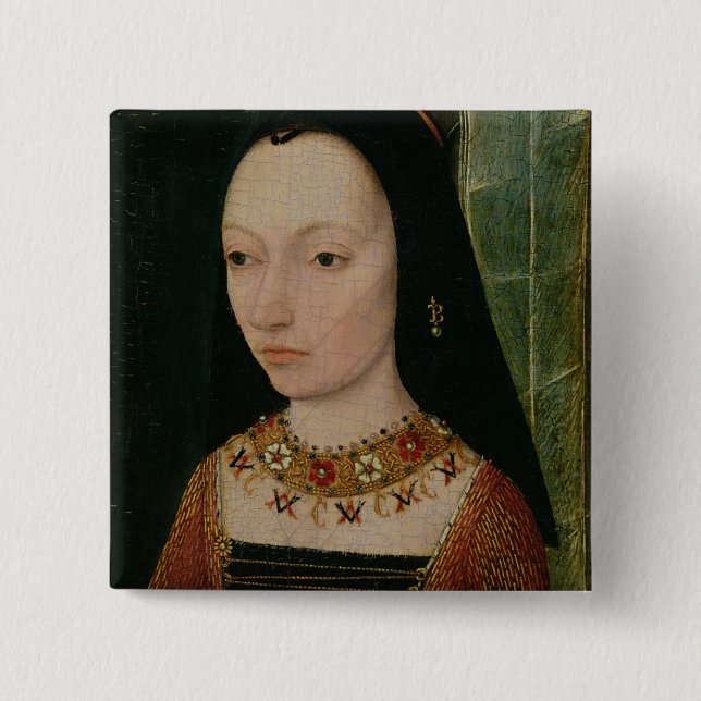 Chapa Cuadrada Margaret de la duquesa de York de Borgoña, c.1477 (Anverso)