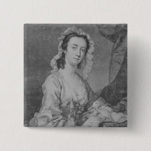 Chapa Cuadrada Margaret Woffington, grabado por el JR de Juan