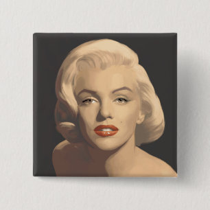 Chapa Cuadrada Marilyn gris gráfico