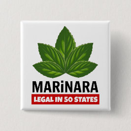 Chapa Cuadrada Marinara Legal 50 estados Basil deja humor aliment
