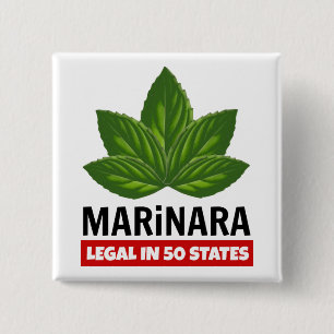 Chapa Cuadrada Marinara Legal 50 estados Basil deja humor aliment