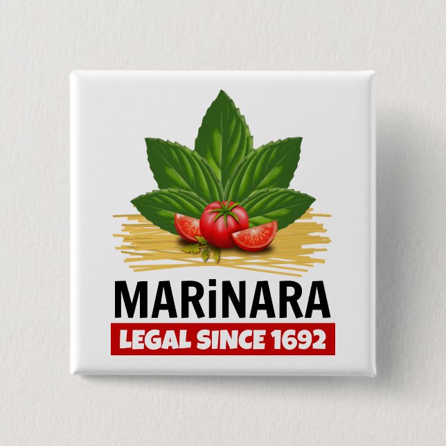 Chapa Cuadrada Marinara Legal Desde 1692 Basil Tomates Spaghetti (Anverso)