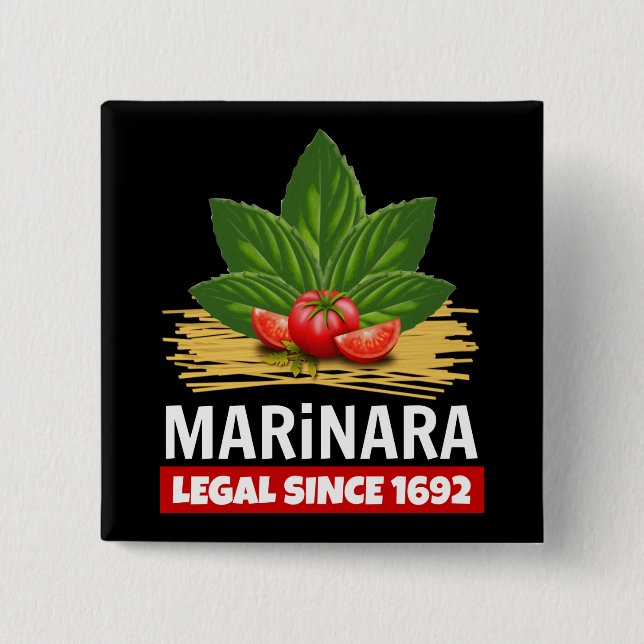 Chapa Cuadrada Marinara Legal Desde 1692 Basil Tomates Spaghetti (Anverso)