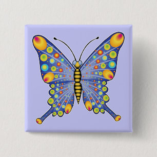 Chapa Cuadrada Mariposa