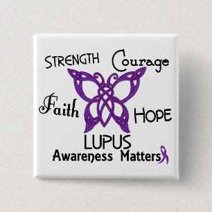 Chapa Cuadrada Mariposa céltica 3 del lupus