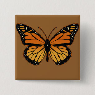 Chapa Cuadrada Mariposa monarca