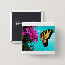 Chapa Cuadrada Mariposa Trasera de Tigre Oriental #2