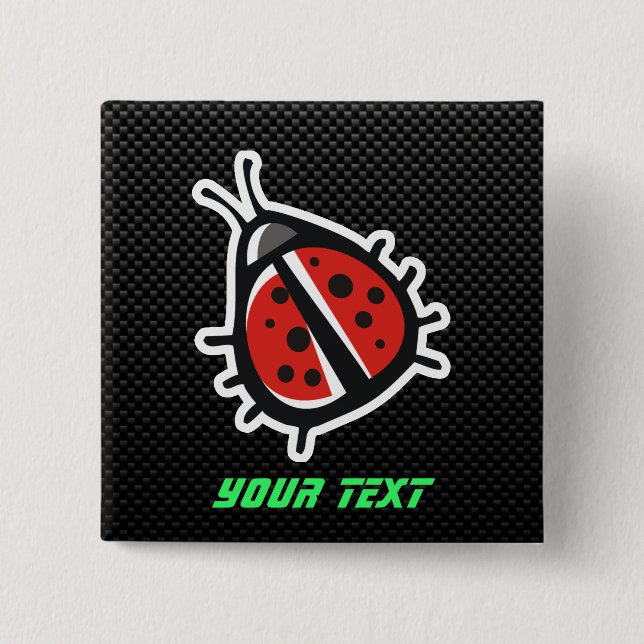 Chapa Cuadrada Mariquita linda; Liso (Anverso)