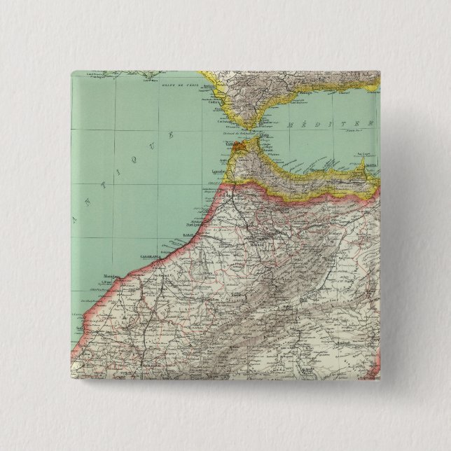 Chapa Cuadrada Marruecos y Argelia (Anverso)