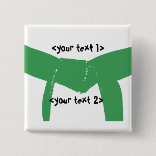 Chapa Cuadrada Martial Arts Green Belt