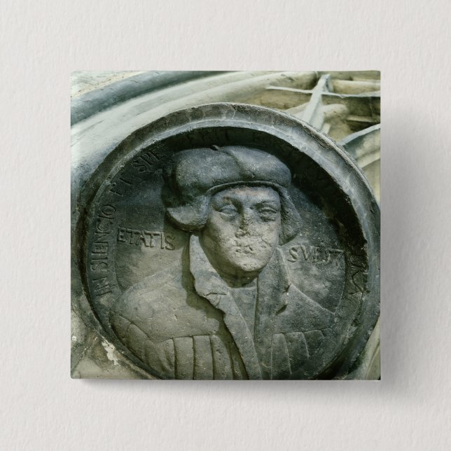 Chapa Cuadrada Martin Luther envejeció 57 con el Luther subió (Anverso)