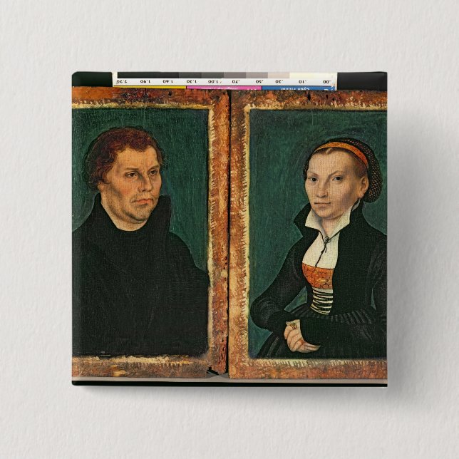 Chapa Cuadrada Martin Luther, Katharina von Bora, c.1526 (Anverso)