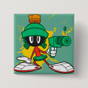 Chapa Cuadrada MARVIN EL MARTIAN™ con un láser