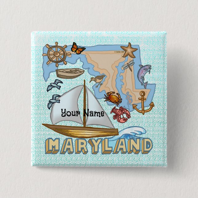 Chapa Cuadrada Maryland (Anverso)