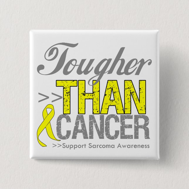 Chapa Cuadrada Más fuerte que el cáncer - Sarcoma (Anverso)