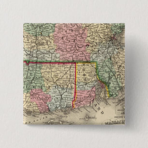 Chapa Cuadrada Masa, Conn, mapa de RI de Mitchell