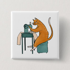 Chapa Cuadrada Masaje de gatos vintage