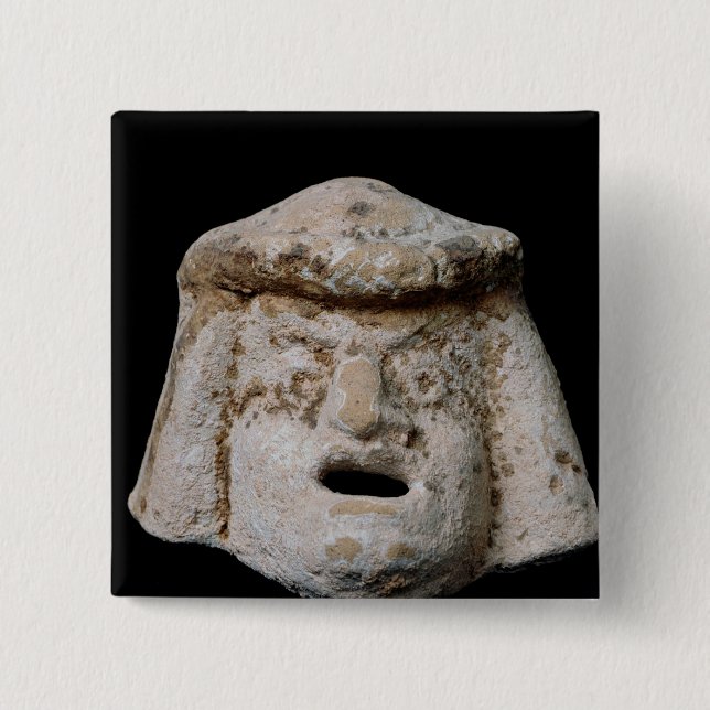 Chapa Cuadrada Máscara cómica (Anverso)