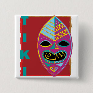 CHAPA CUADRADA MÁSCARA DE TIKI