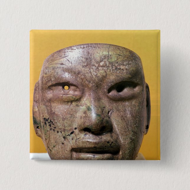 Chapa Cuadrada Máscara funeraria, Olmec, de México (Anverso)