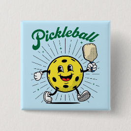 Chapa Cuadrada MASCOT DE PICKLEBALL por PickleballPlayerz