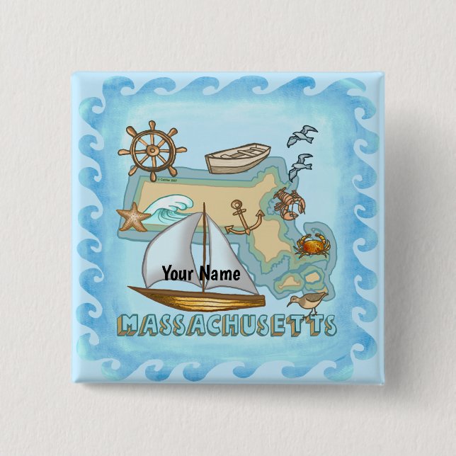 Chapa Cuadrada Massachusetts (Anverso)