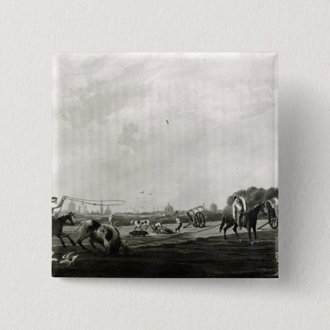 Chapa Cuadrada Matadero del sur grabado por Maile y (Anverso)