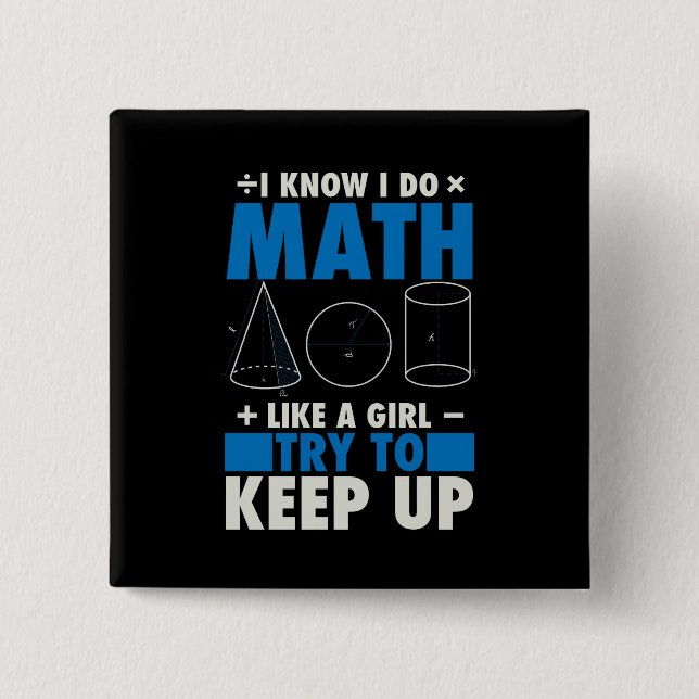 Chapa Cuadrada Math Math Teacher Pun Gift (Anverso)