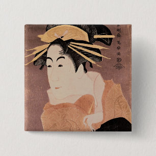 Chapa Cuadrada Matsumoto Yonesaburo en el papel de la cortesana