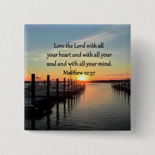CHAPA CUADRADA MATTHEW 22:37 SUNRISE SCRIPTURE VERSE DISEÑN