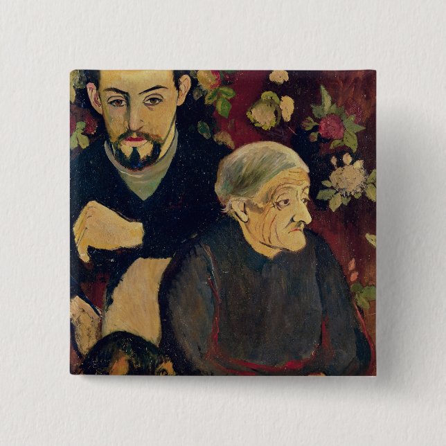 Chapa Cuadrada Maurice Utrillo, su abuela y su perro (Anverso)