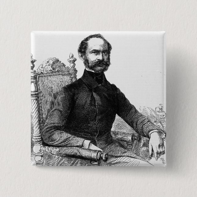 Chapa Cuadrada Maximiliano II, rey de Baviera (Anverso)