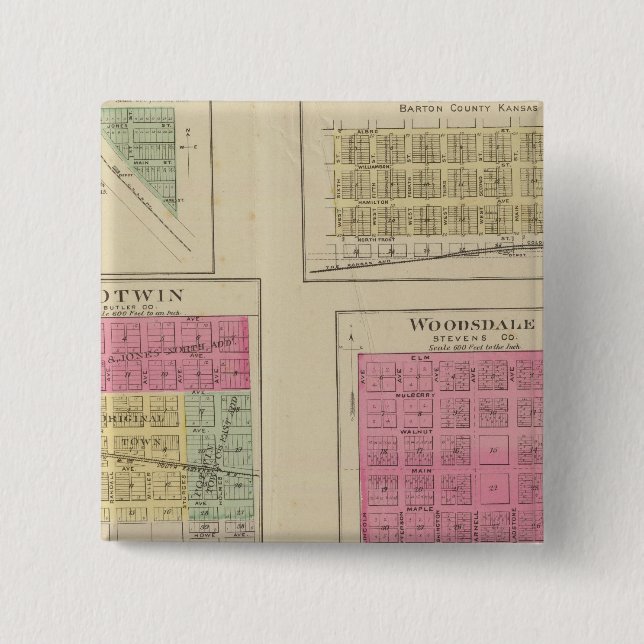 Chapa Cuadrada Mayetta, Claflin, Potwin, Woodsdale, Hoyt, Kansas (Anverso)