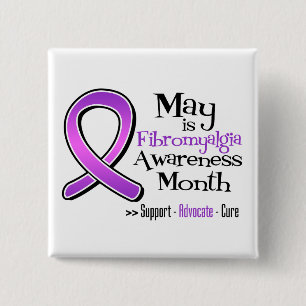 Chapa Cuadrada Mayo es mes de la conciencia del Fibromyalgia