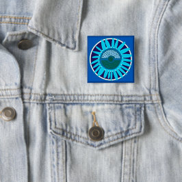 Chapa Cuadrada Mazipoodles Sunflower Sunshine: Azul 1