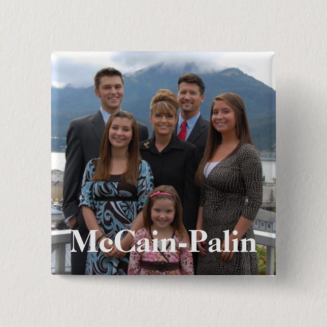 Chapa Cuadrada McCain-Palin (Anverso)