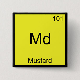 Chapa Cuadrada Md - Mustard Funny Chemistry Element Symbol Tee