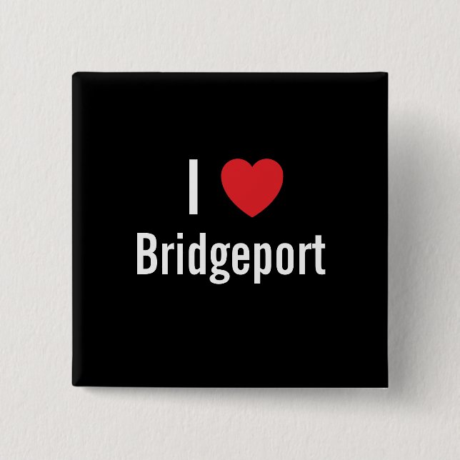 Chapa Cuadrada Me encanta Bridgeport (Anverso)