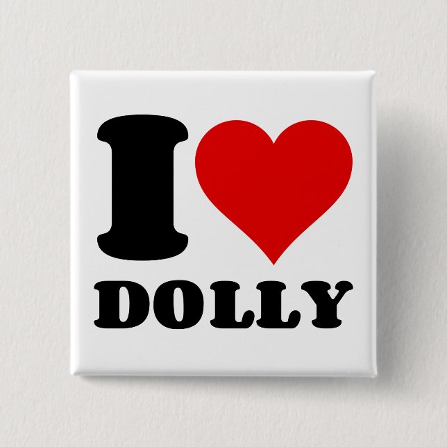 CHAPA CUADRADA ME ENCANTA DOLLY (Anverso)