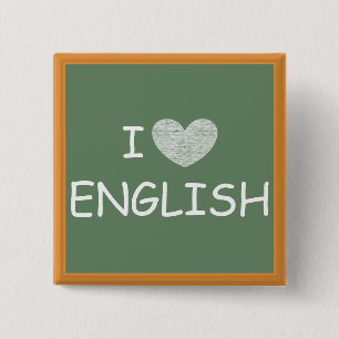 Chapa Cuadrada Me encanta el inglés