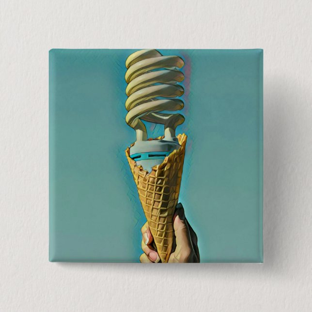 Chapa Cuadrada Me encanta la pintura con helados (Anverso)