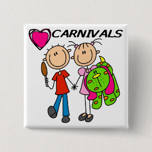 Chapa Cuadrada Me Encantan las Camisetas y Regalos de Carnaval