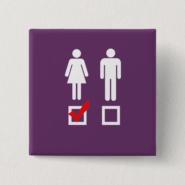 Chapa Cuadrada Me gustan los chicas (Anverso)