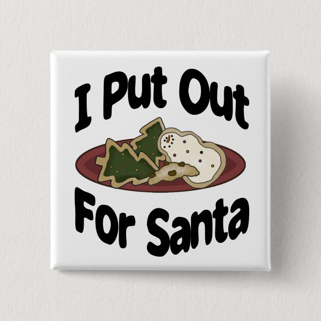 Chapa Cuadrada Me Ofrezco Para Santa (Anverso)