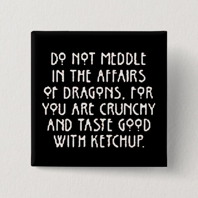 Chapa Cuadrada MeddlewithDragons (Anverso)