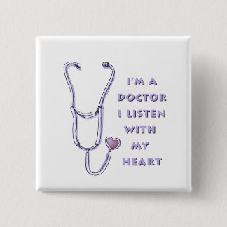 Chapa Cuadrada Médica Stethoscope